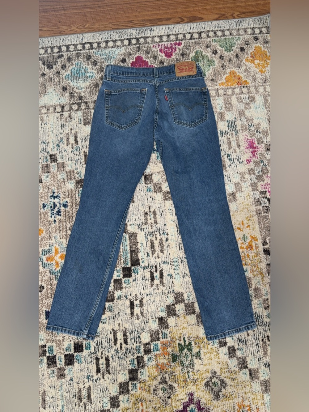 Levi's Medium Blue Straight Leg Denim Jeans